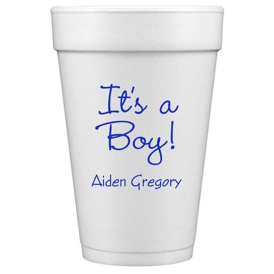 Sweet Baby Boy Styrofoam Cups